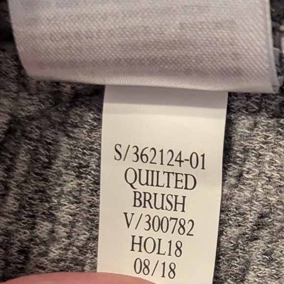 Banana Republic Quilted Brush Gray Heathered Zip Front Vest Pockets Men's Large - Picture 7 of 8